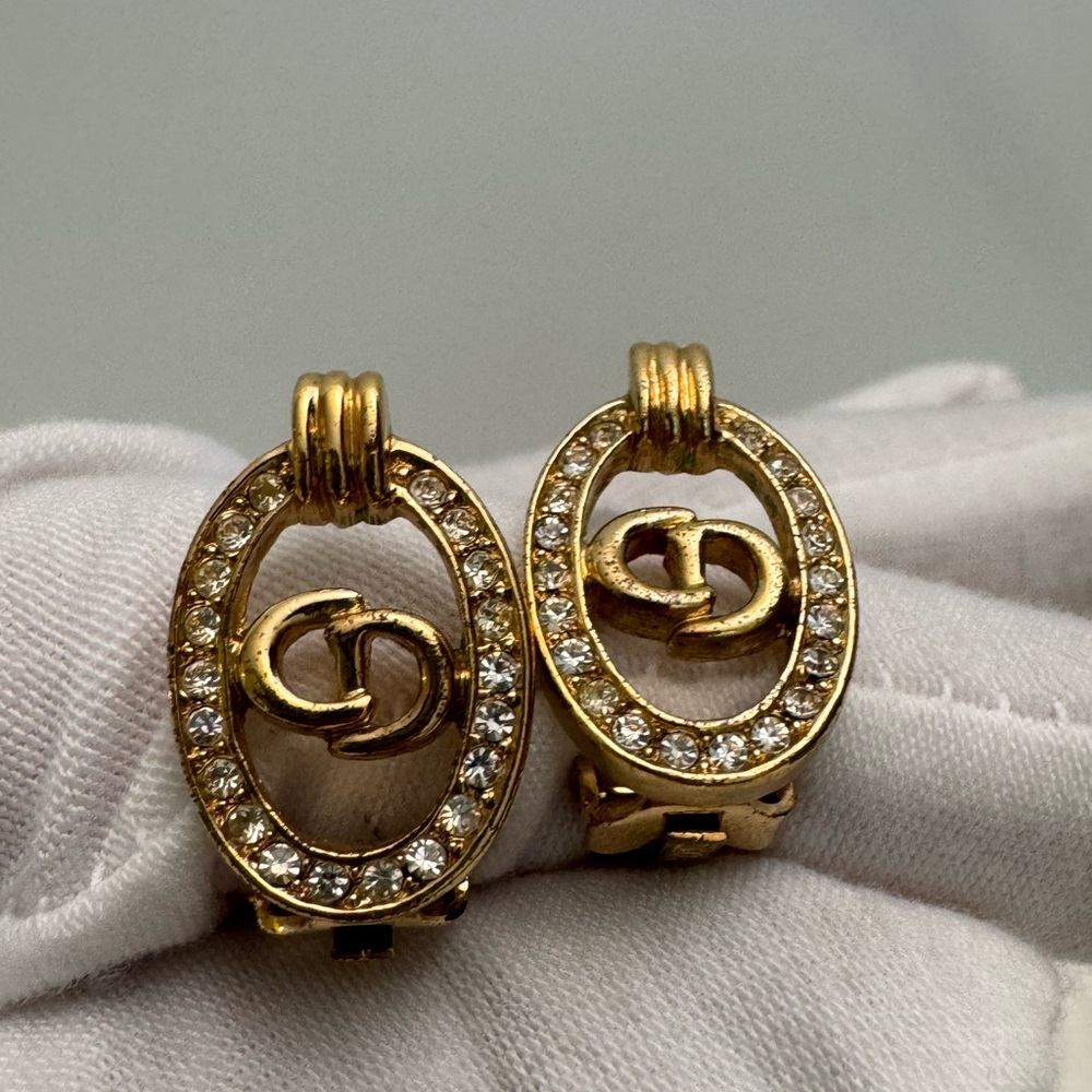 Christian Dior (CD) Vintage Clip On Earrings - Picture 8 of 9